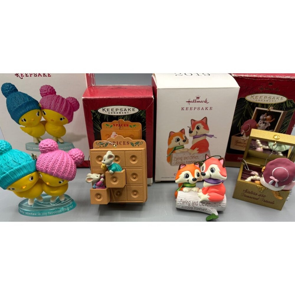 4‎ Pc Hallmark Keepsake Christmas Ornaments Collection Sisters Theme